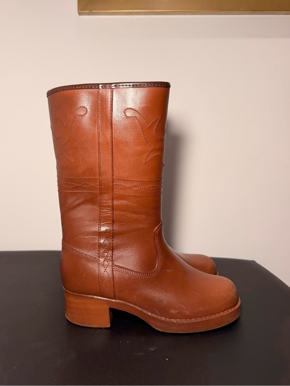 Vintage Cougar Campus Style Rain Boots